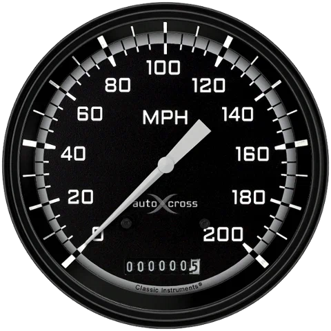 AutoCross Gray 4 5_8_ Speedometer AX56GBLF